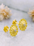 21k Gold Floral Earrings 10x8mm - SANZ Australia