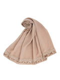 Beige Embroidered Chiffon Scarf - SANZ Australia