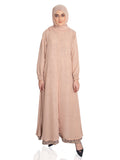 Beige Double-Layer Premium Abaya - SANZ Australia