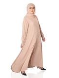 Beige Double-Layer Premium Abaya - SANZ Australia