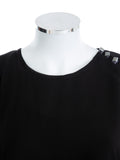 Black Classic Abaya with Grey Hem - SANZ Australia