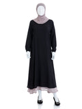 Black Double Layer Premium-Abaya - SANZ Australia