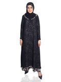Premium Black Double Layer Abaya - SANZ Australia