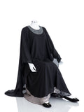 Black Double Layer Premium Kaftan - SANZ Australia
