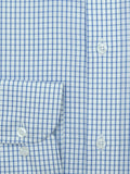 Blue Dobby Check Business Shirt - SANZ Australia