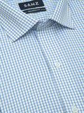 Blue Dobby Check Business Shirt - SANZ Australia