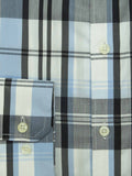 Sky Blue Large Check Casual Shirt - SANZ Australia
