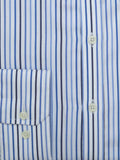Blue Stripe Button-Down Casual Shirt - SANZ Australia