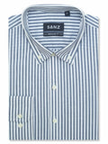 Charcoal Stripe Button-Down Casual Shirt - SANZ Australia