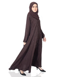Chocolate Brown Single Layer Premium Abaya - SANZ Australia