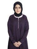 Dark Purple Single Layer Classic Abaya - SANZ Australia