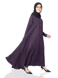 Dark Purple Single Layer Classic Abaya - SANZ Australia