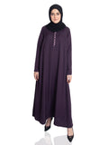 Dark Purple Single Layer Classic Abaya - SANZ Australia