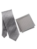 Grey Geometric Classic Tie Set - SANZ Australia