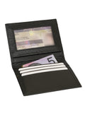 Leather Card Wallet Bifold Black - SANZ Australia