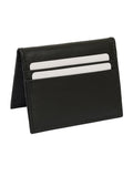 Leather Card Wallet Bifold Black - SANZ Australia