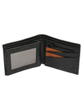 Leather Wallet Bifold Black Crocodile Print - SANZ Australia