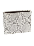 Leather Wallet Bifold White Snake Print - SANZ Australia