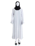 Light Grey Single Layer Premium Abaya