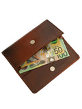 Long Leather Wallet Bifold Antique Tan - SANZ Australia