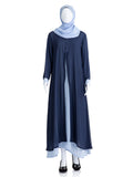 Midnight Blue Double Layer Premium Abaya - SANZ Australia