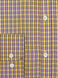 Mustard Check Button-Down Casual Shirt - SANZ Australia