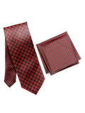 Red Motif Print Classic Tie Set - SANZ Australia