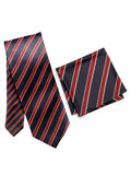 Red & Blue Stripe Classic Tie Set - SANZ Australia