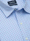 Sky Blue Star Prints Casual Shirt - SANZ Australia