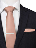 Soft Peach Classic Silk Tie Set