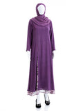 Soft Purple Double Layer Premium Abaya - SANZ Australia