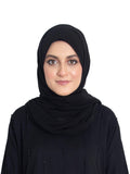 Solid Black Korean Chiffon Scarf - SANZ Australia