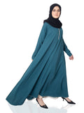 Teal Green Single Layer Classic Abaya - SANZ Australia
